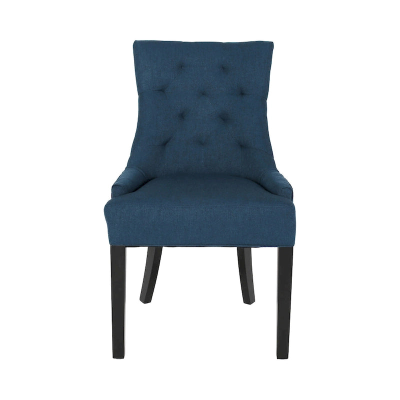 Set of 2 Fabric Upholstered Dining Chair with Tapered Legs