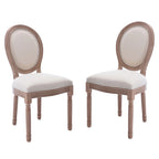 Mieres French Vintage Upholstered Dining Chair, Side Chair(Set of 2) - N/A