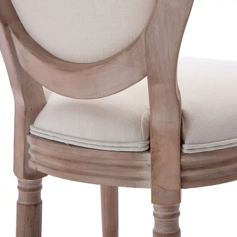 Mieres French Vintage Upholstered Dining Chair, Side Chair(Set of 2) - N/A