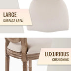 Mieres French Vintage Upholstered Dining Chair, Side Chair(Set of 2) - N/A