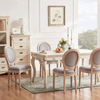 Mieres French Vintage Upholstered Dining Chair, Side Chair(Set of 2) - N/A