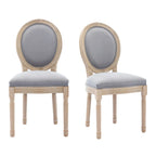 Mieres French Vintage Upholstered Dining Chair, Side Chair(Set of 2) - N/A