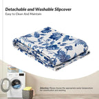 Falk Upholstered Farmhouse Armless Chair with Slipcover and Solid Wood Legs