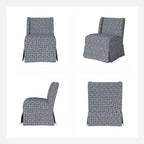 Falk Upholstered Farmhouse Armless Chair with Slipcover and Solid Wood Legs