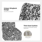 Falk Upholstered Farmhouse Armless Chair with Slipcover and Solid Wood Legs