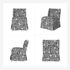 Falk Upholstered Farmhouse Armless Chair with Slipcover and Solid Wood Legs