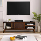 Modern Rattan TV Stand for 65 Inch TV, Entertainment Cabinet, Media Console