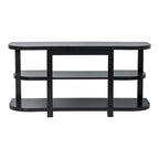 48 Modern Black Electric Fireplace TV Stands Media Console for TVs up to 55