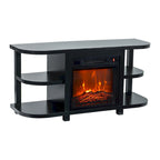 48 Modern Black Electric Fireplace TV Stands Media Console for TVs up to 55