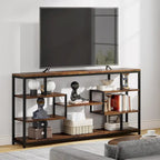 70.87 Console Table Sofa Table with 5-Tier Open Storage Shelves