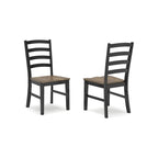 Wildenauer Brown/Black Dining Chair - 19 W x 23.25 D x 39 H