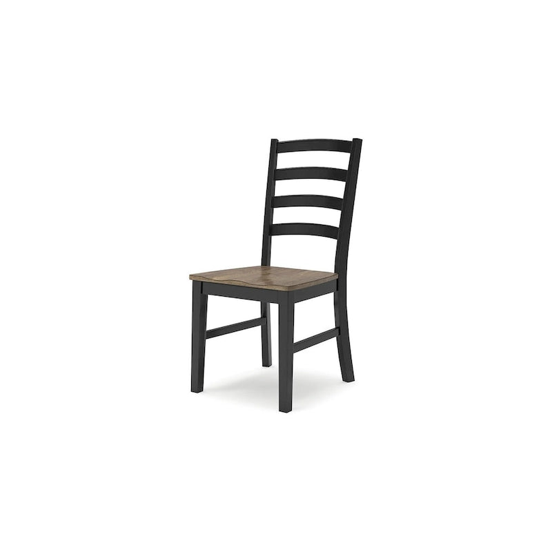 Wildenauer Brown/Black Dining Chair - 19 W x 23.25 D x 39 H
