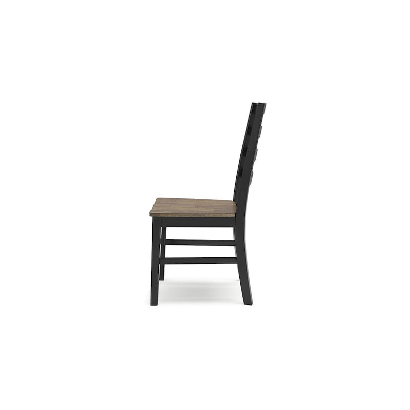 Wildenauer Brown/Black Dining Chair - 19 W x 23.25 D x 39 H
