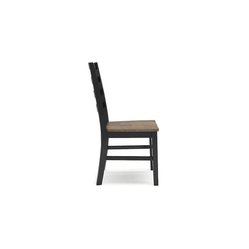 Wildenauer Brown/Black Dining Chair - 19 W x 23.25 D x 39 H