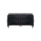 Accent Cabinet 4 Door Wooden Twill Sideboard Storage Cabinet