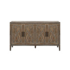 Accent Cabinet 4 Door Wooden Twill Sideboard Storage Cabinet