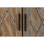 Accent Cabinet 4 Door Wooden Twill Sideboard Storage Cabinet