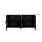 Accent Cabinet 4 Door Wooden Twill Sideboard Storage Cabinet