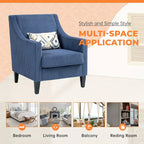 HOMEFUN Corduroy Upholstered Mid-Century Modern Wood Frame Armchair for Living Room