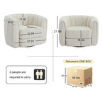 Modern Upholstered Swivel Accent Barrel Chair