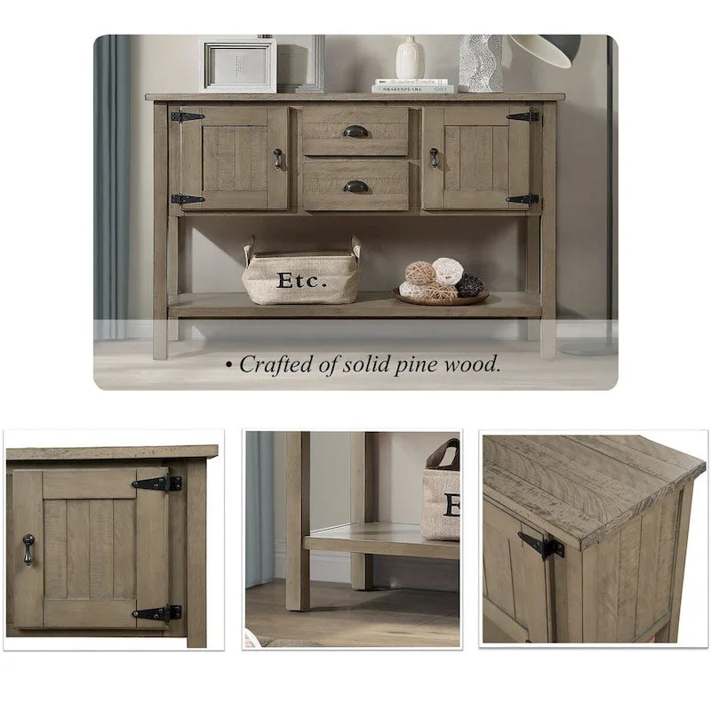 48 Sideboard Console Table with 2 Drawers - N/A