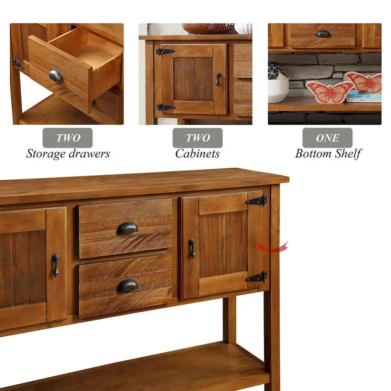48 Sideboard Console Table with 2 Drawers - N/A