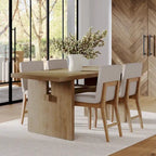 Briggs Modern Dining Table for 6, Small Rectangle Dining Table with Solid Wood Legs